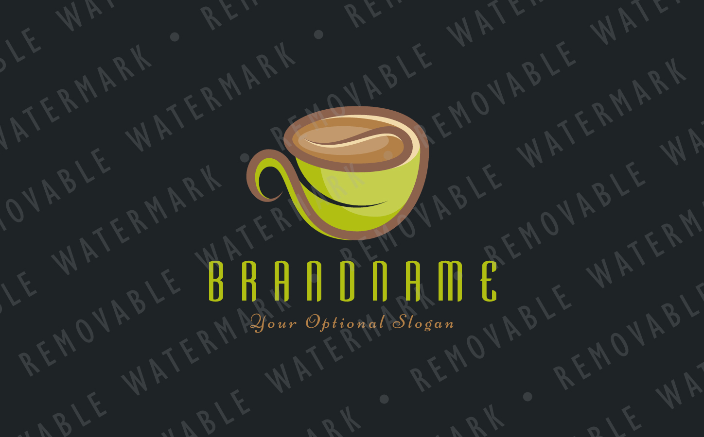 Download Шаблон логотипа "Spiced Coffee Logo Template" / Spiced Coffee Logo Template - Шаблон логотипа на тему графика tea coffee cup leaf herb spice creative bean beverage restaurant organic caf&amp;atilde;&amp;copy; natural drink zen aroma soup logo design template