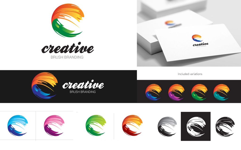 Download Шаблон логотипа "Creative Brush - Logo Template" / Creative Brush - Logo Template - Шаблон логотипа на тему графика 