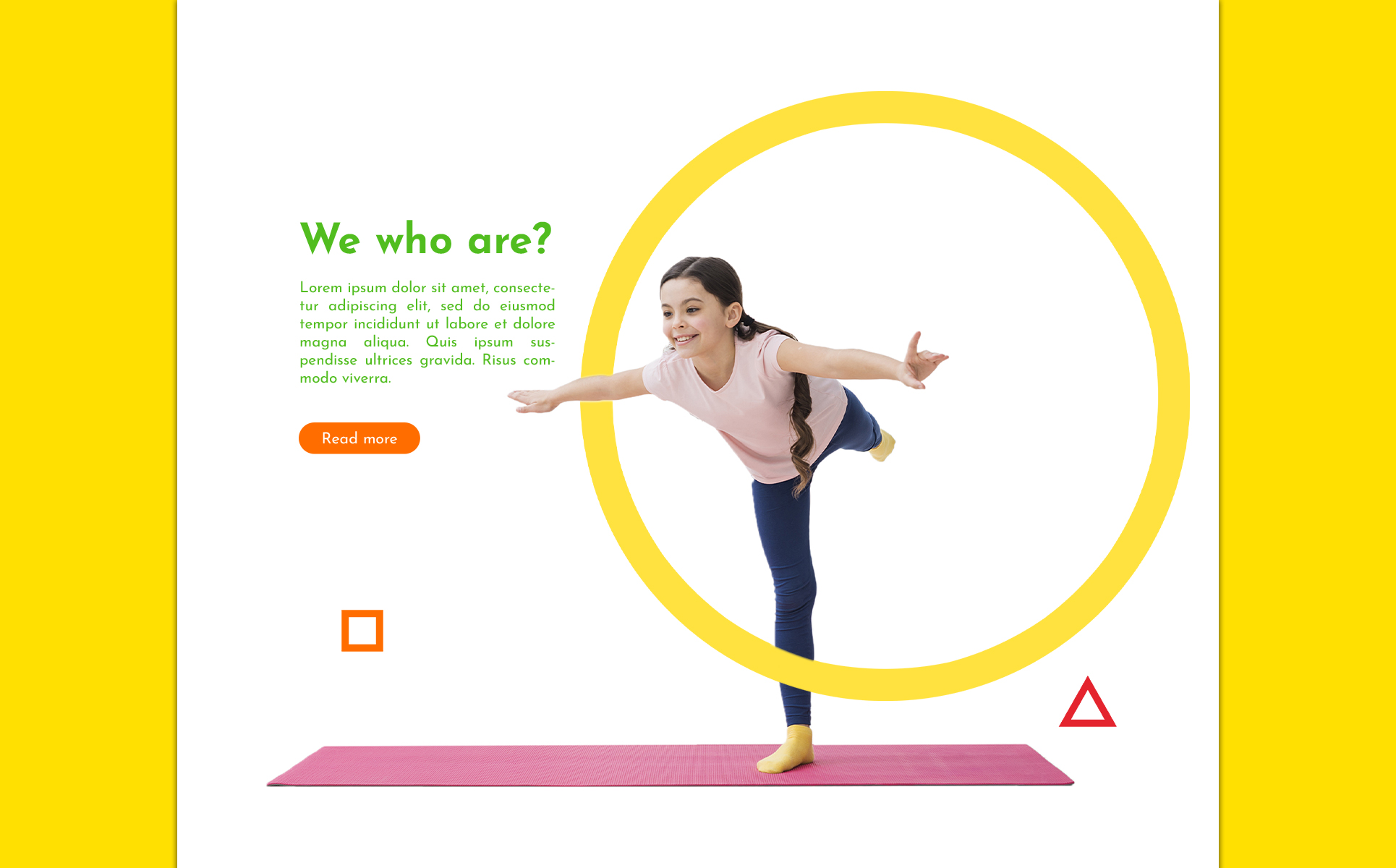 Download PSD шаблон "Children's sports school PSD Template" / Children's sports school PSD Template - PSD шаблон на тему графика 