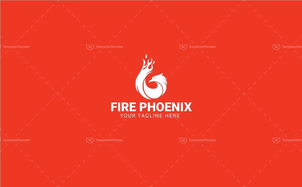 Download Шаблон логотипа "Fire Phoenix Logo Template" / Fire Phoenix Logo Template - Шаблон логотипа на тему графика animal bird brand colorful creative crest design developer eagle elegant fire flame fly freedom insurance mythology phoenix professional protect security