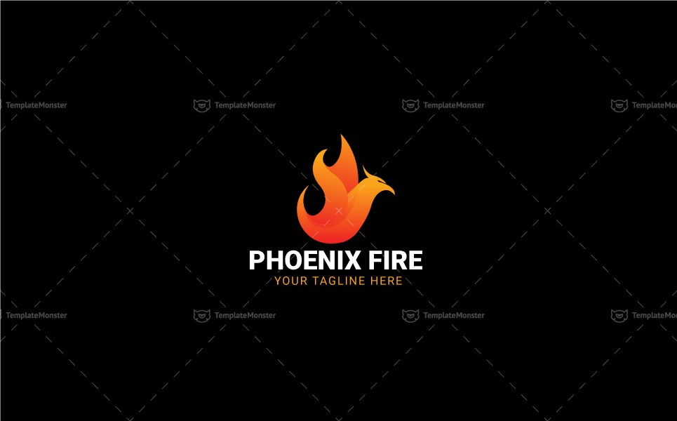 Download Шаблон логотипа "Phoenix Fire Logo Template" / Phoenix Fire Logo Template - Шаблон логотипа на тему графика animal bird brand colorful creative crest design developer eagle elegant fire flame fly freedom insurance mythology phoenix professional protect security
