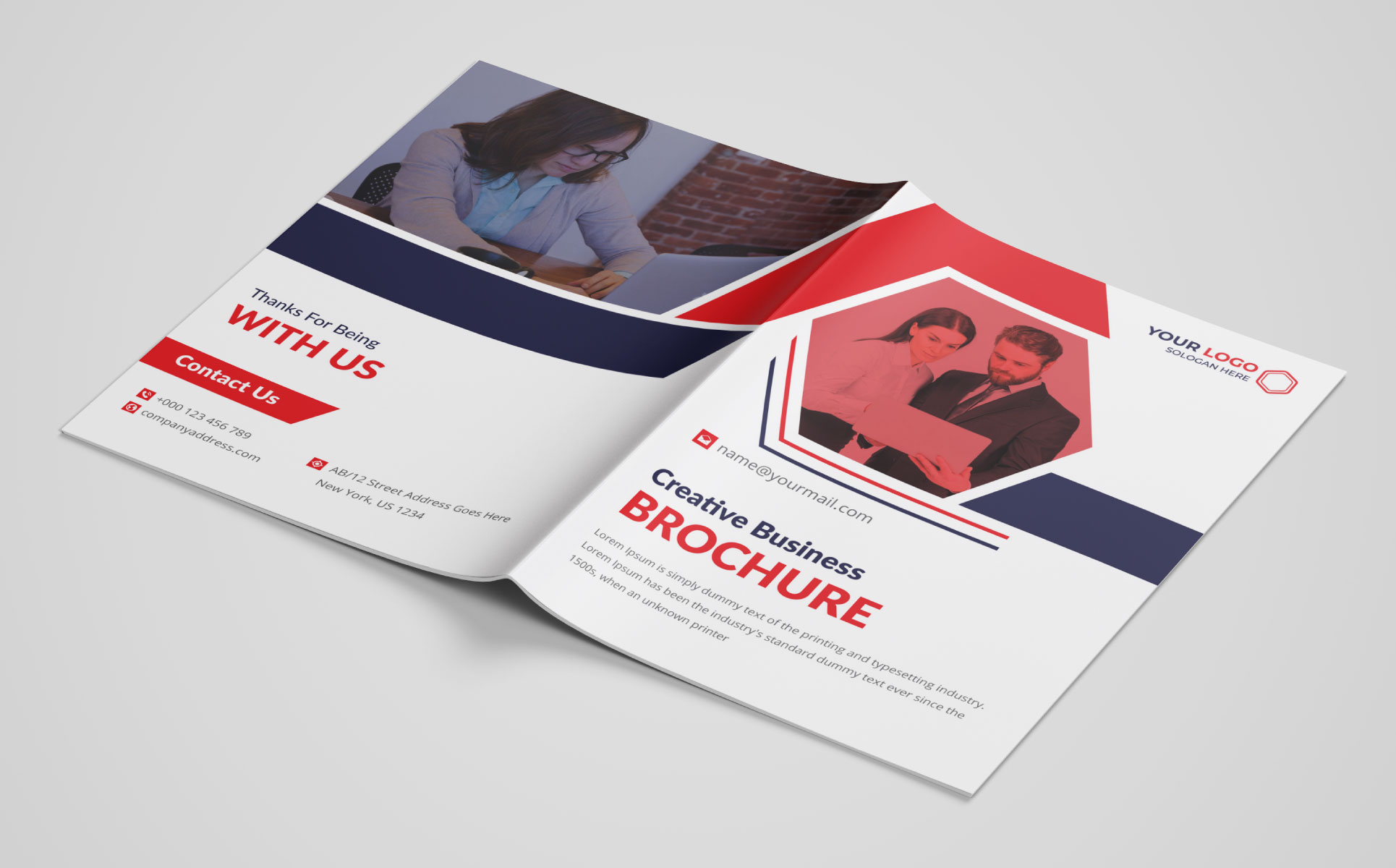 Download Фирменный стиль "Business brochure - Corporate Identity Template" / Business brochure - Corporate Identity Template - Фирменный стиль на тему графика brochure flyer company profile identity corporate business template clean design eps unique creative red print card leaflet booklet catalog brand