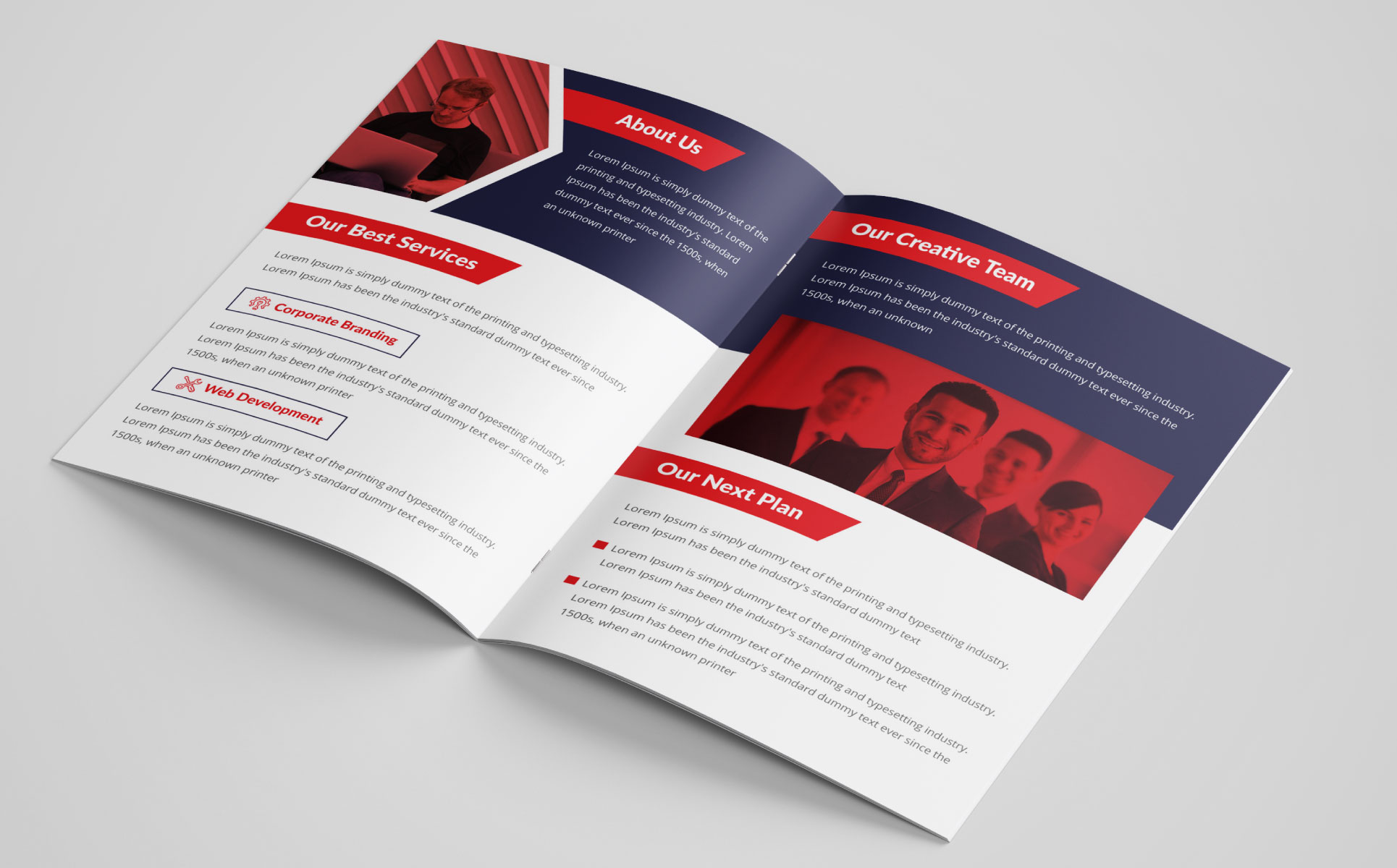 Download Фирменный стиль "Business brochure - Corporate Identity Template" / Business brochure - Corporate Identity Template - Фирменный стиль на тему графика brochure flyer company profile identity corporate business template clean design eps unique creative red print card leaflet booklet catalog brand