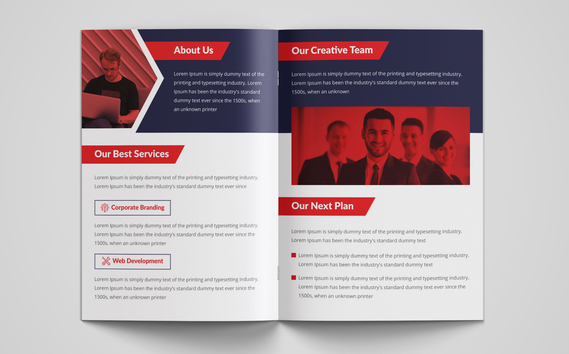 Download Фирменный стиль "Business brochure - Corporate Identity Template" / Business brochure - Corporate Identity Template - Фирменный стиль на тему графика brochure flyer company profile identity corporate business template clean design eps unique creative red print card leaflet booklet catalog brand