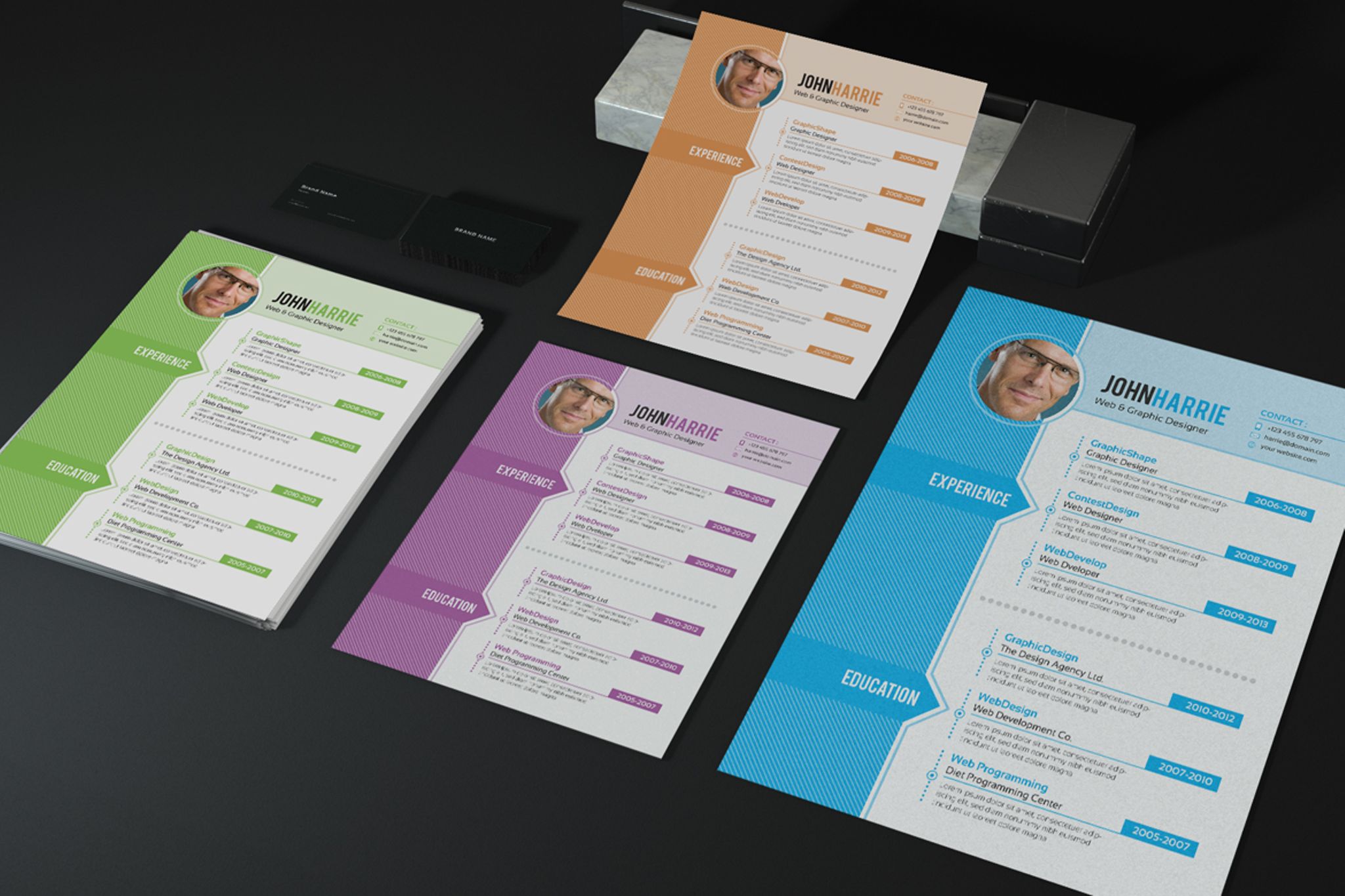 Download Резюме "John Harrie Graphic Designer Resume Template" / John Harrie Graphic Designer Resume Template - Резюме на тему графика resume cv template design ultimate job ms word psd indesign modern a4 bio data curriculum vitae printable diy 3 piece