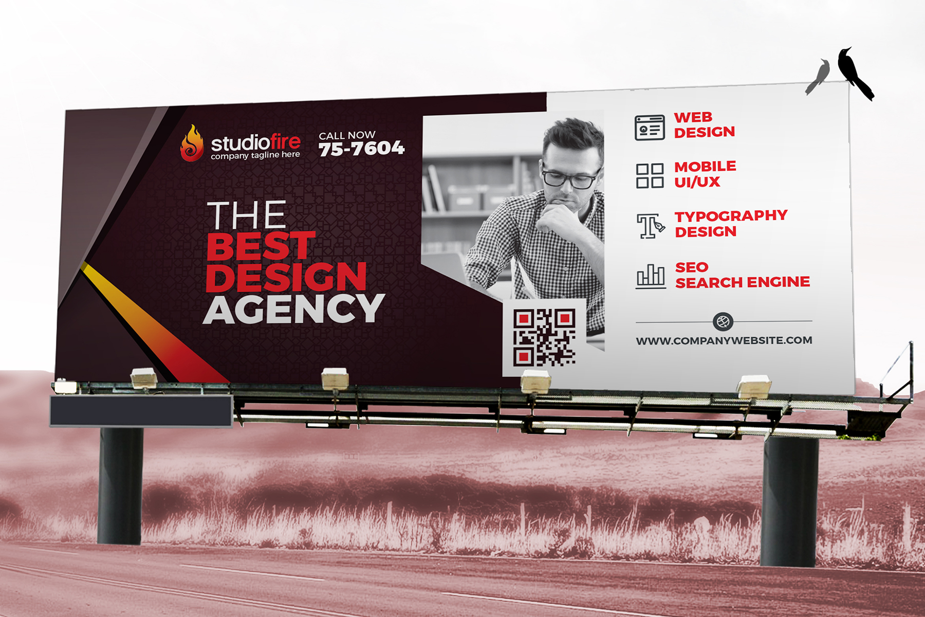 Download Бандл баннеров для билбордов / Digital Signage | Billboard | Rollup Banner - Corporate Identity Template - Фирменный стиль на тему графика signage pack bundle billboard design template rollup banner outdoor indoor promotion counter promotional shop sign location board package company digital