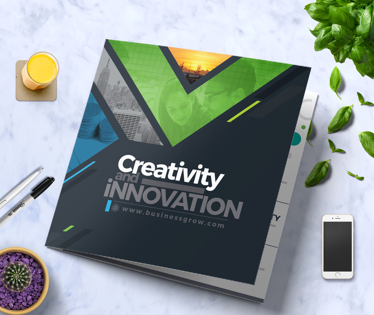 Download Фирменный стиль "CreativePainting Tri-fold Brochure - Corporate Identity Template" / CreativePainting Tri-fold Brochure - Corporate Identity Template - Адаптивный Фирменный стиль на тему графика tri-fold brochure brochure design template 3 fold triangle square twi-fold corporate product business creative clean advertising elegant professional simple trifold
