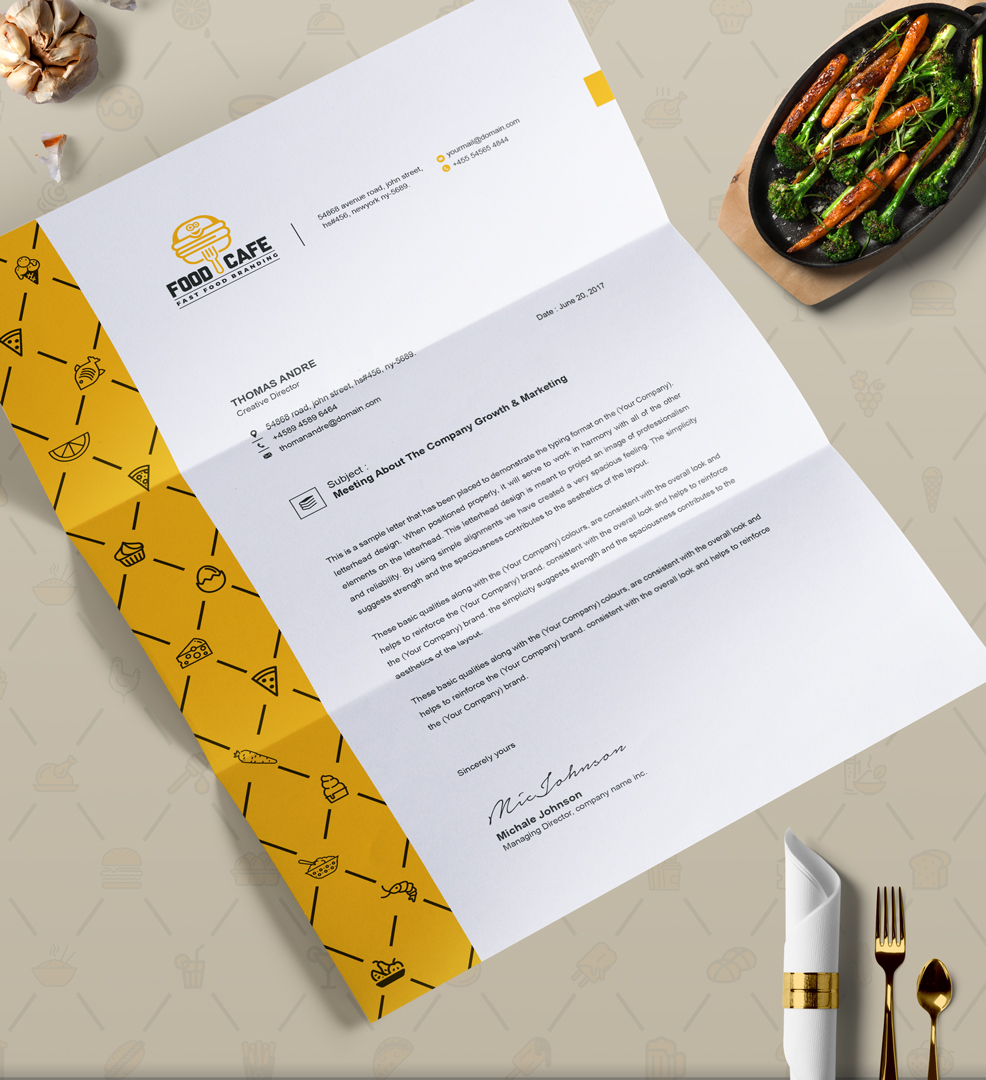 Download Фирменный стиль "Creative Letterhead Template - - Corporate Identity Template" / Creative Letterhead Template - - Corporate Identity Template - Адаптивный Фирменный стиль на тему графика fast food restaurant letterhead template design ms word pad corporate font bundle business a4 docx office official psd eps company