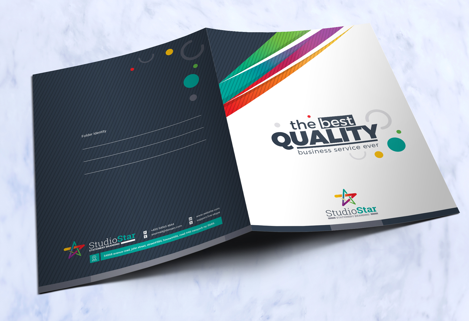 Download Фирменный стиль "Creative Presentation Folder With Pocket Design Template -" / Creative Presentation Folder With Pocket Design Template - - Адаптивный Фирменный стиль на тему графика presentation folder template file holder paper modern cutting files cut pocket corporate creative customisable office official stationery design a4 document