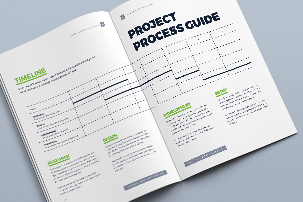 Download Фирменный стиль "Corporate Project Proposal - - Corporate Identity Template" / Corporate Project Proposal - - Corporate Identity Template - Фирменный стиль на тему графика project quotation indesign proposal business design clean word corporate stationery company simple brief agreement profile acceptance contract creative brochure a4