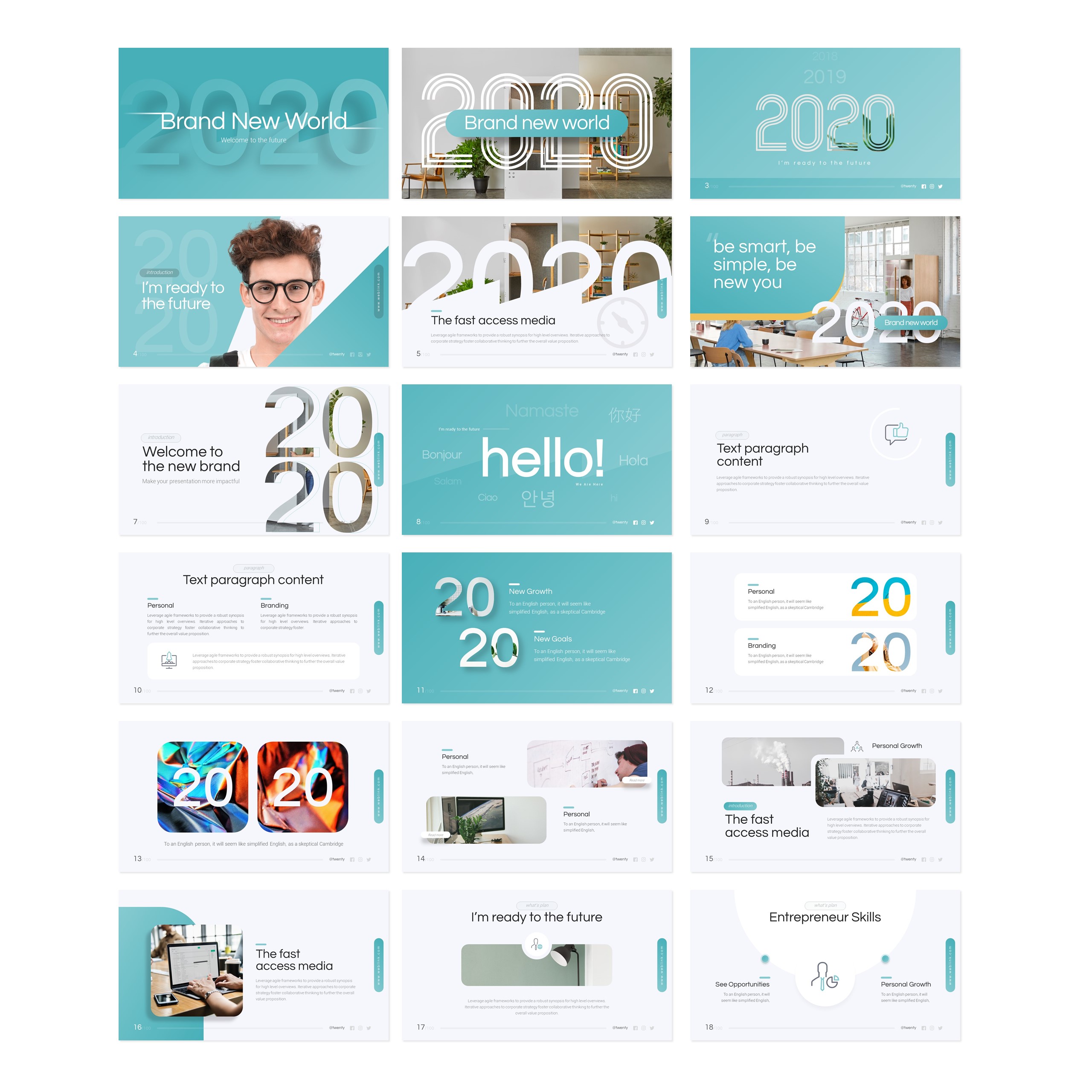 2020 New Brand Multipurpose Presentation PowerPoint template