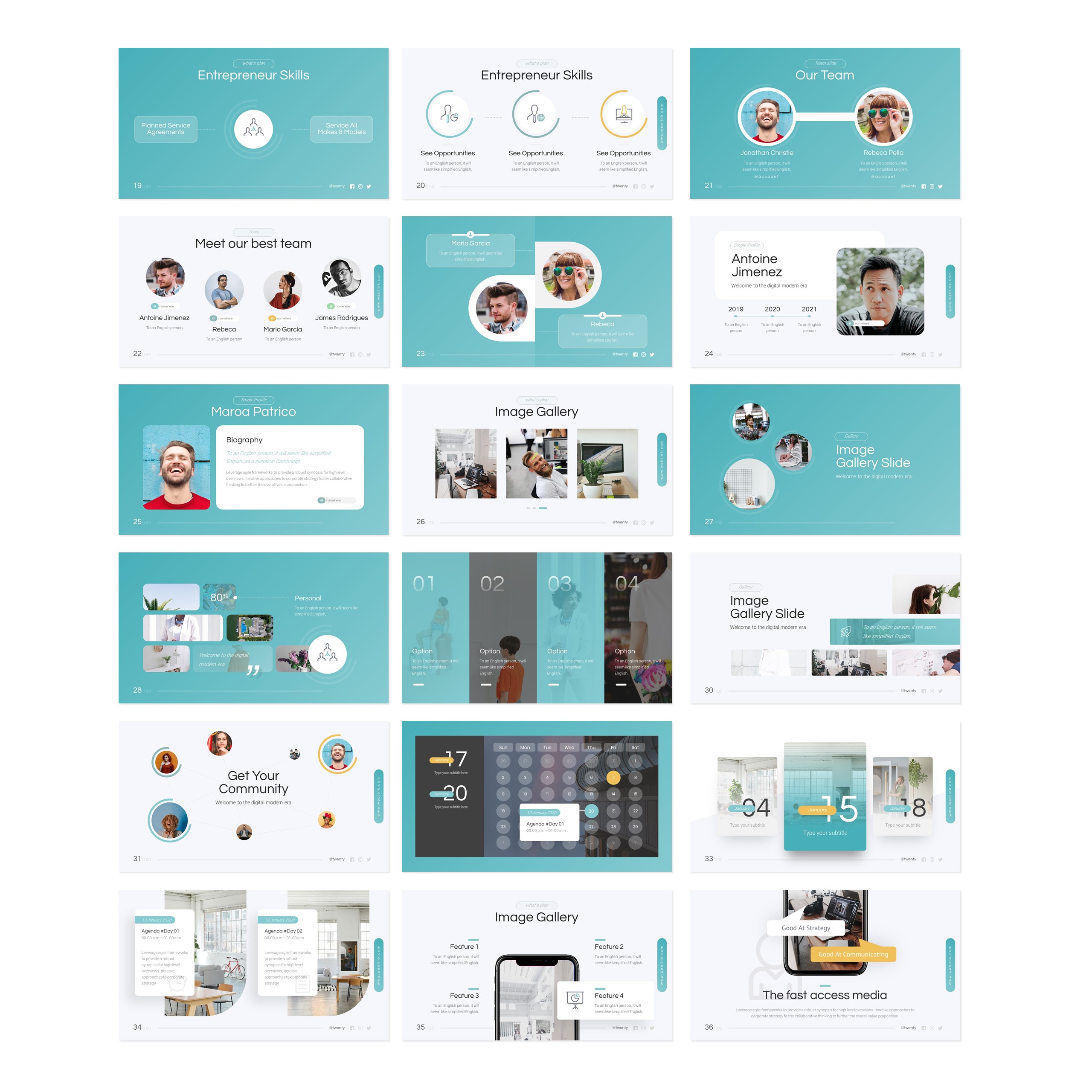 2020 New Brand Multipurpose Presentation PowerPoint Template for $20