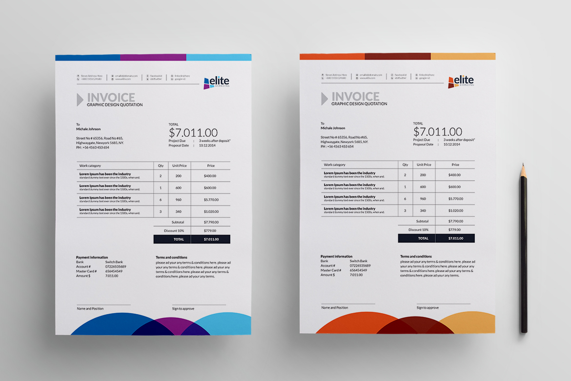 Download Фирменный стиль "MS Word Clean Invoice - Corporate Identity Template" / MS Word Clean Invoice - Corporate Identity Template - Фирменный стиль на тему графика invoice template design ms word psd eps clean bundle simple modern business cash memo a4 automatic bill creative excel indesign