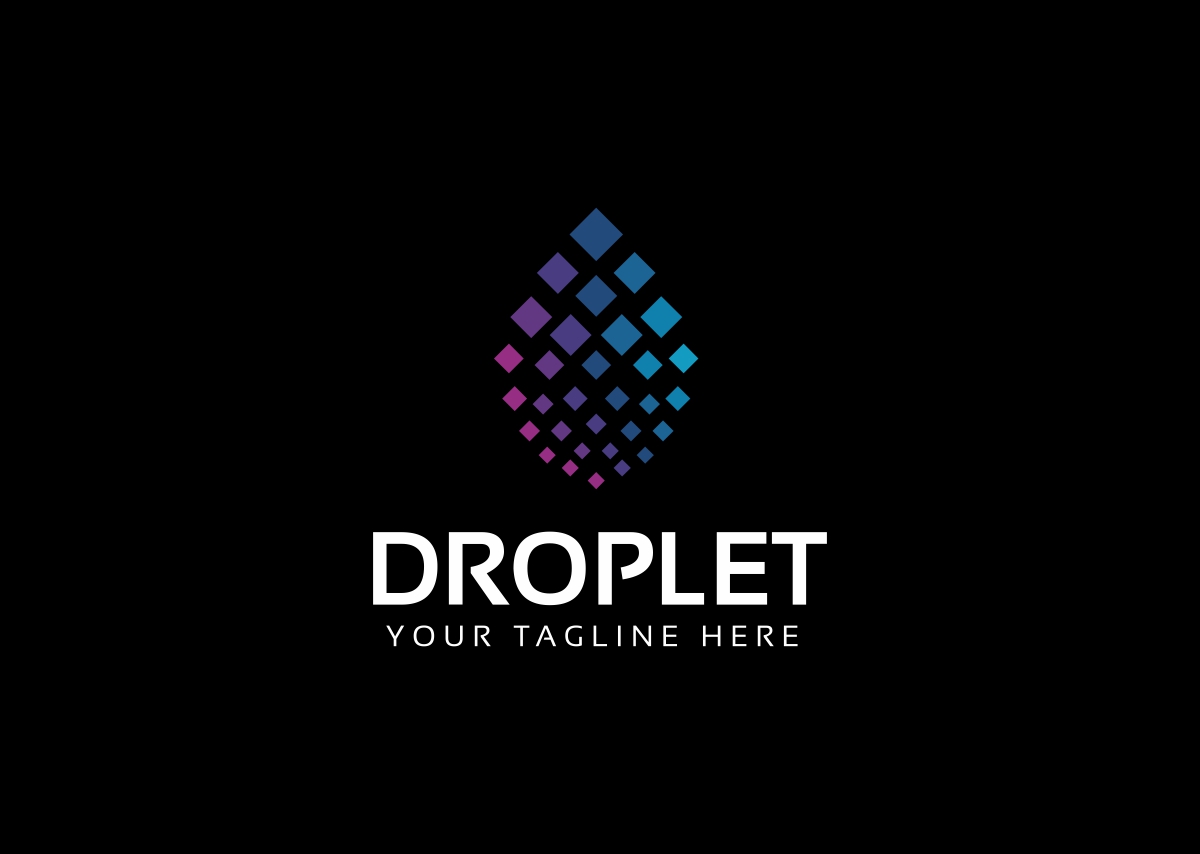 Download Шаблон логотипа "Droplet Logo Template" / Droplet Logo Template - Шаблон логотипа на тему графика care clean droplet eco environment fix maintenance pipe plumbing repair service solutions tab water