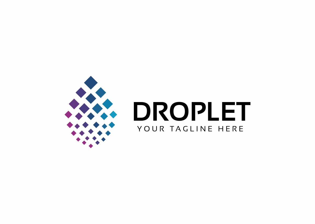 Download Шаблон логотипа "Droplet Logo Template" / Droplet Logo Template - Шаблон логотипа на тему графика care clean droplet eco environment fix maintenance pipe plumbing repair service solutions tab water