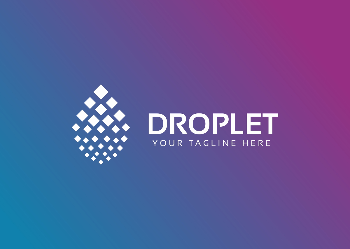 Download Шаблон логотипа "Droplet Logo Template" / Droplet Logo Template - Шаблон логотипа на тему графика care clean droplet eco environment fix maintenance pipe plumbing repair service solutions tab water