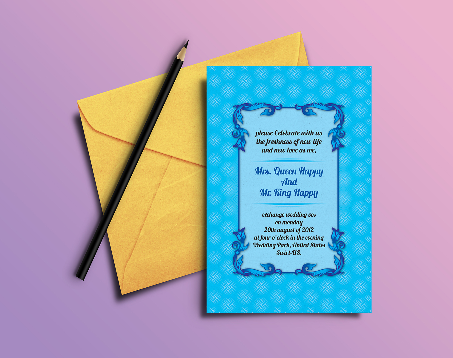 Download Фирменный стиль "Lovely Wedding Invitation Card - Corporate Identity Template" / Lovely Wedding Invitation Card - Corporate Identity Template - Фирменный стиль на тему графика wedding invitation floral party watercolour suite thank you card diy invite template save the date postcard reception elegant design invites