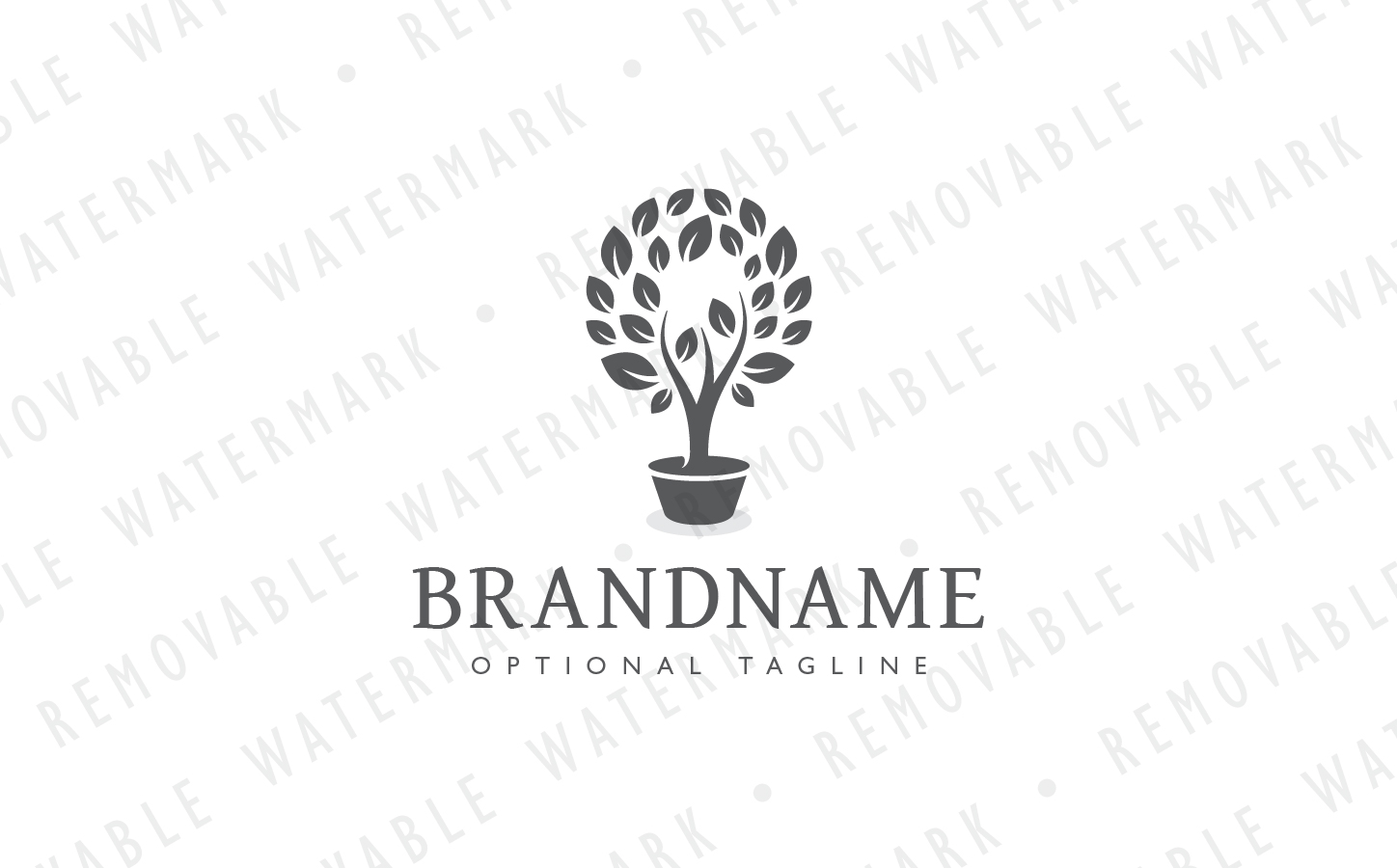 Download Шаблон логотипа "Growing Ideas Logo Template" / Growing Ideas Logo Template - Шаблон логотипа на тему графика green plant tree environment energy earth idea smart bulb growing strategy flowerpot innovation garden power logo design template support technology