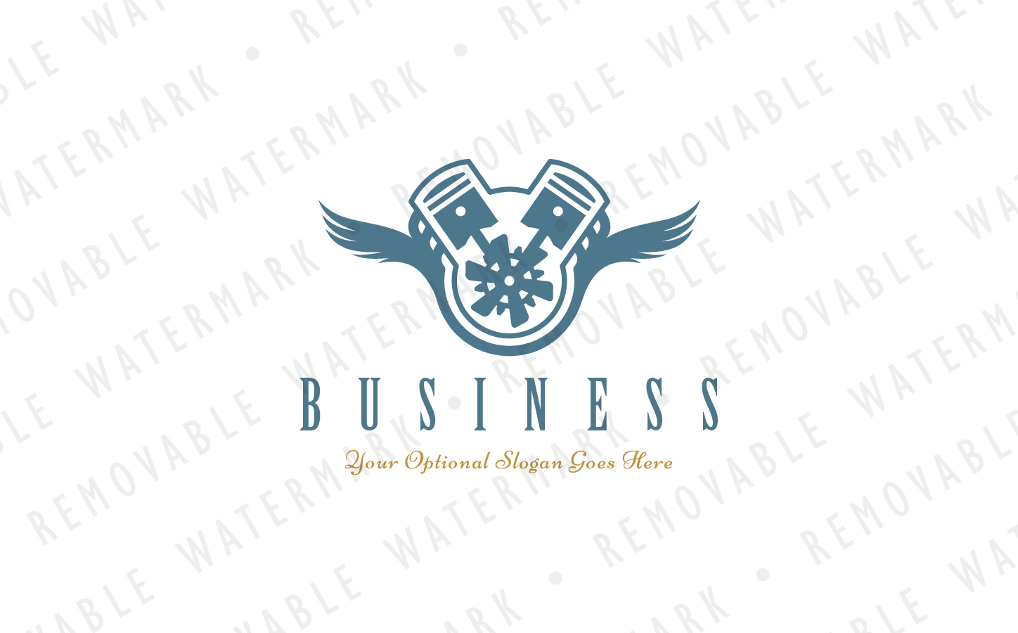 Download Шаблон логотипа "Winged Engine Logo Template" / Winged Engine Logo Template - Шаблон логотипа на тему графика automotive fashion clothing engine engineering wings retro car racing air diesel fuel gear motor drive logo design template avionics airplane