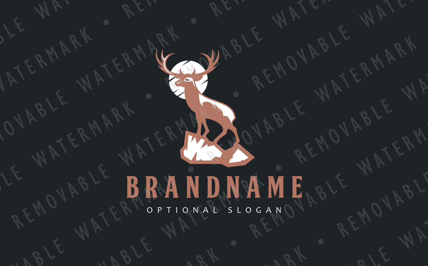Download Шаблон логотипа "Stag on Cliff Logo Template" / Stag on Cliff Logo Template - Шаблон логотипа на тему графика antlers deer sun wild sunset strength hunting sunrise king buck hunt stag moon elk reindeer logo design template cliff forest