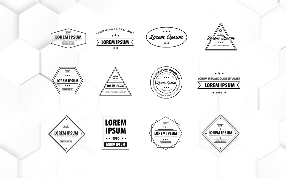 Download Шаблон логотипа "12 Typography Bundle Logo Template" / 12 Typography Bundle Logo Template - Шаблон логотипа на тему графика advertising agency badge business circle clean coffee design feminine graphicsd insignia label lawyer logo logos minimalist modern retro simple square