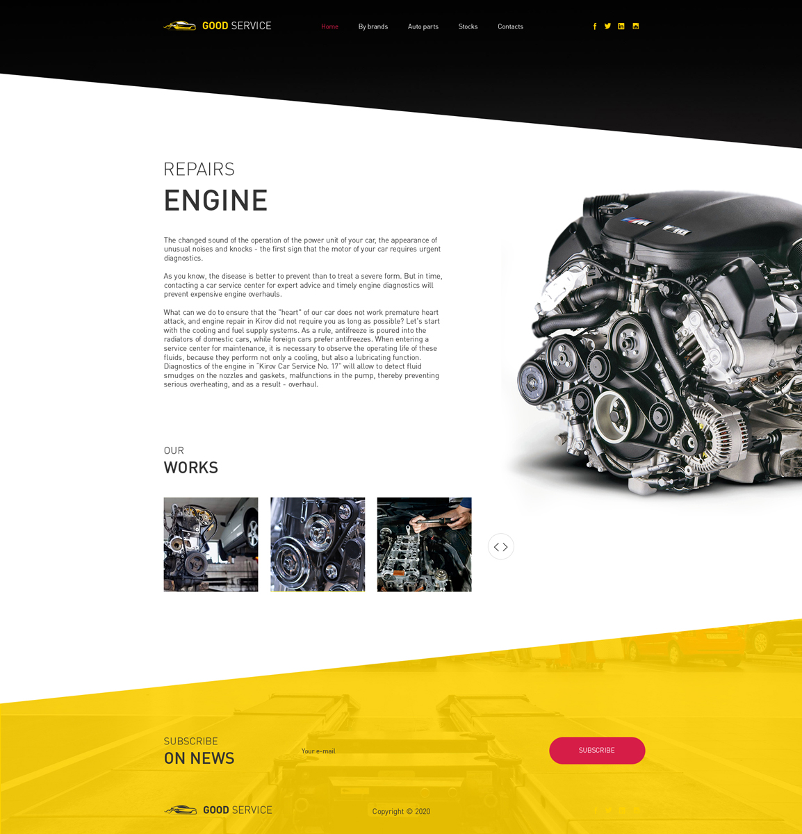 Download PSD шаблон "Car Service PSD Template" / Car Service PSD Template - PSD шаблон на тему графика car service