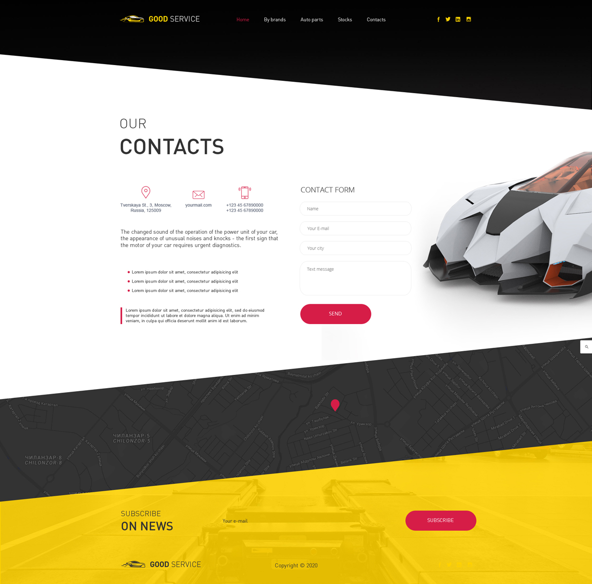 Download PSD шаблон "Car Service PSD Template" / Car Service PSD Template - PSD шаблон на тему графика car service