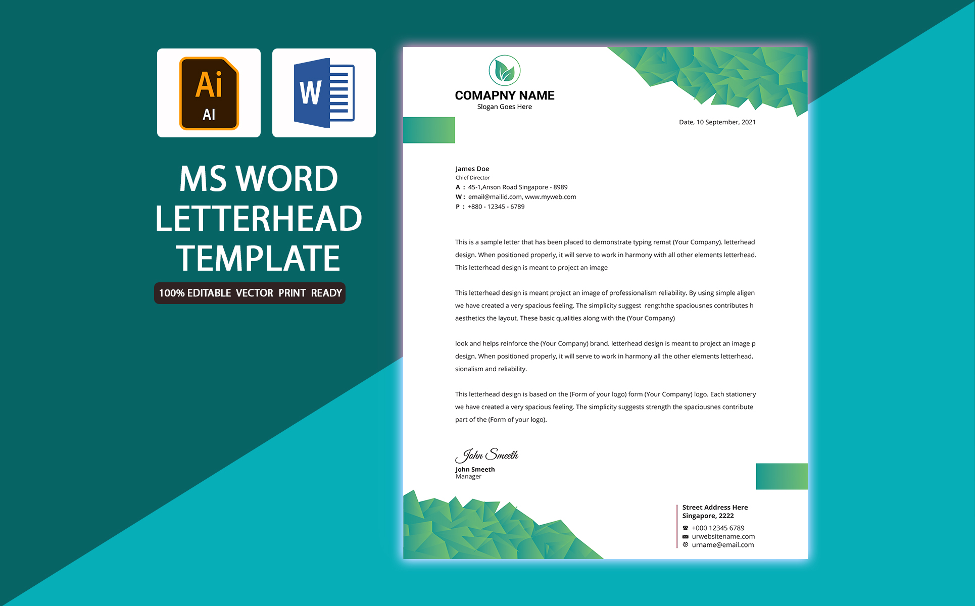 Download Фирменный стиль "Multipurpose Letterhead Bundle - Corporate Identity Template" / Multipurpose Letterhead Bundle - Corporate Identity Template - Фирменный стиль на тему графика letterhead template bundle corporate identity multipurpose simple creative modern