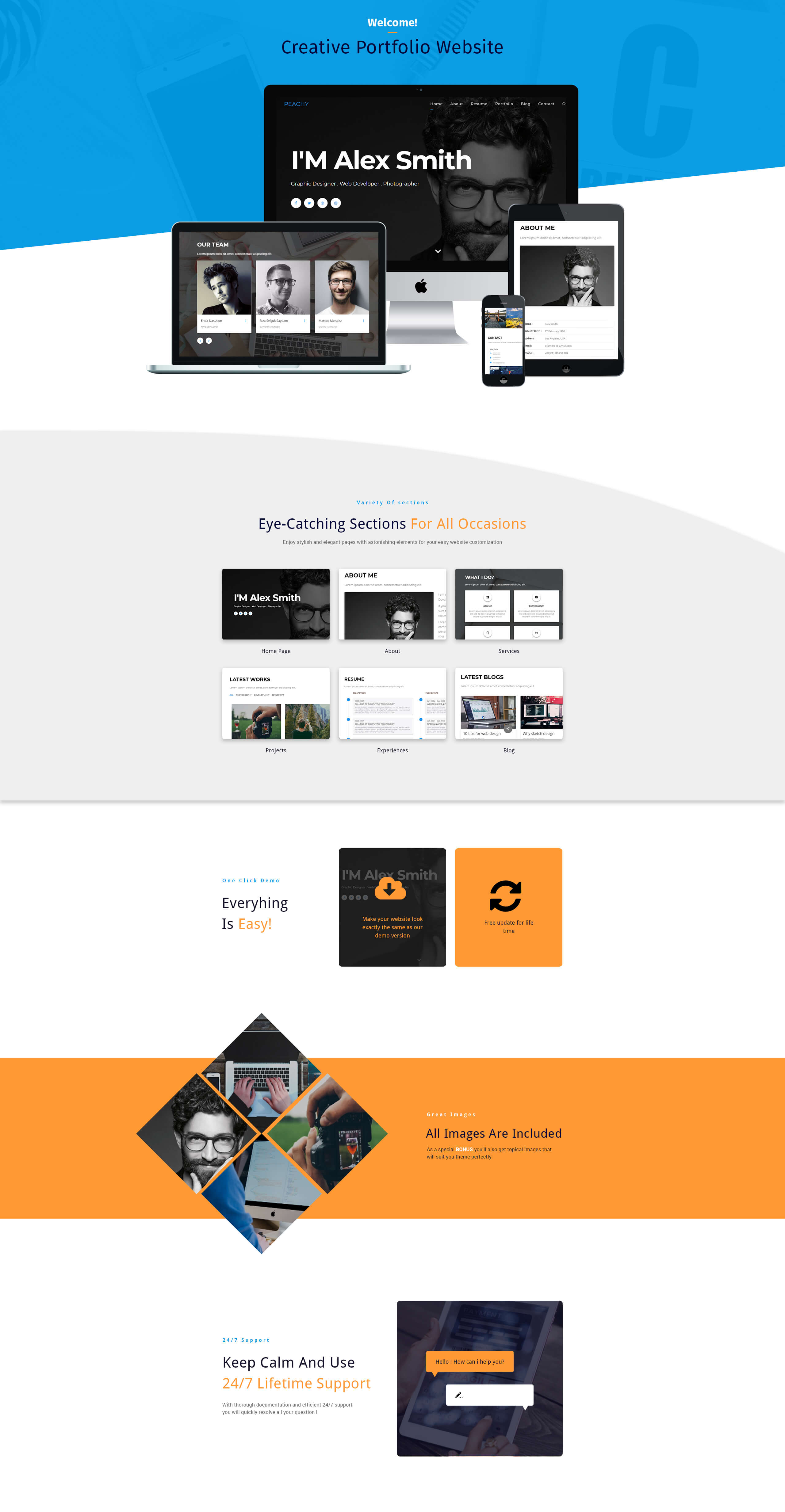 материал одностраничное портфолио шаблон целевой страницы