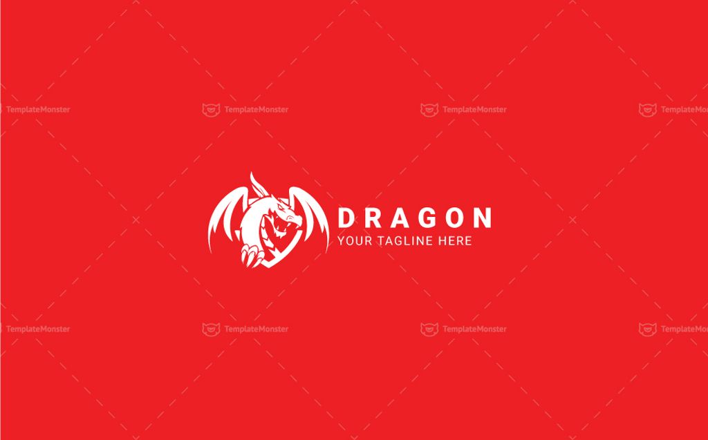 Download Шаблон логотипа "Dragon2 - Logo Template" / Dragon2 - Logo Template - Шаблон логотипа на тему графика ancient clan college dragon egaming esports game titles gamers gaming guild jersey legend medieval mobile games monster myth mythological creature