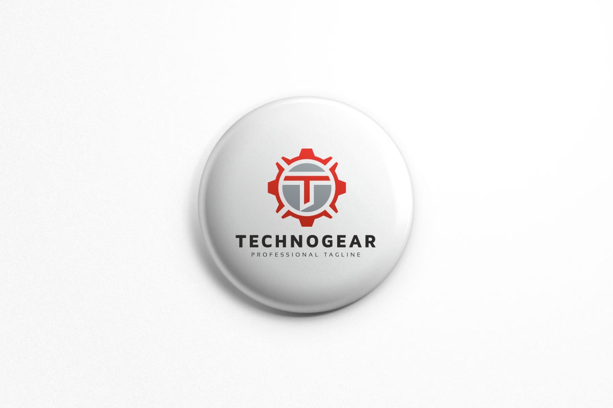 Download Шаблон логотипа "Technogear T Letter Logo Template" / Technogear T Letter Logo Template - Шаблон логотипа на тему графика agency black build business company developer development law lawyer letter logo name psd red round simple software stripe t theme