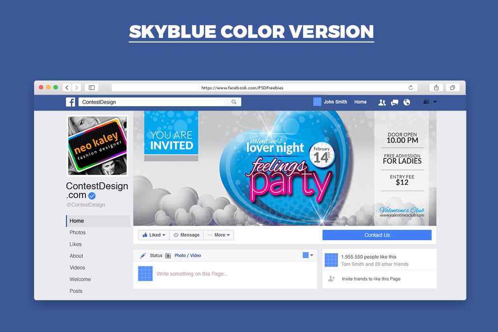 Download Шаблон для соцсетей "Valentine Party Event Night Club Facebook Timeline Cover Social Media Template" / Valentine Party Event Night Club Facebook Timeline Cover Social Media Template - Шаблон для соцсетей на тему графика valentine valentine&amp;acirc;&amp;euro;&amp;trade;s valentines day design feb 14 february 2018 love of lovers 14th party template facebook cover timeline ad banner