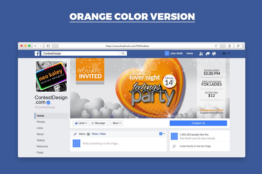 Download Шаблон для соцсетей "Valentine Party Event Night Club Facebook Timeline Cover Social Media Template" / Valentine Party Event Night Club Facebook Timeline Cover Social Media Template - Шаблон для соцсетей на тему графика valentine valentine&amp;acirc;&amp;euro;&amp;trade;s valentines day design feb 14 february 2018 love of lovers 14th party template facebook cover timeline ad banner