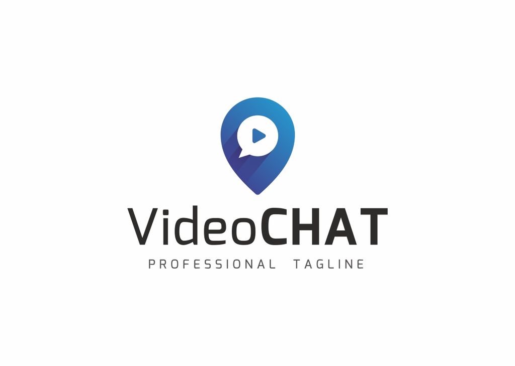 Download Шаблон логотипа "Video Chat - Logo Template" / Video Chat - Logo Template - Шаблон логотипа на тему графика 