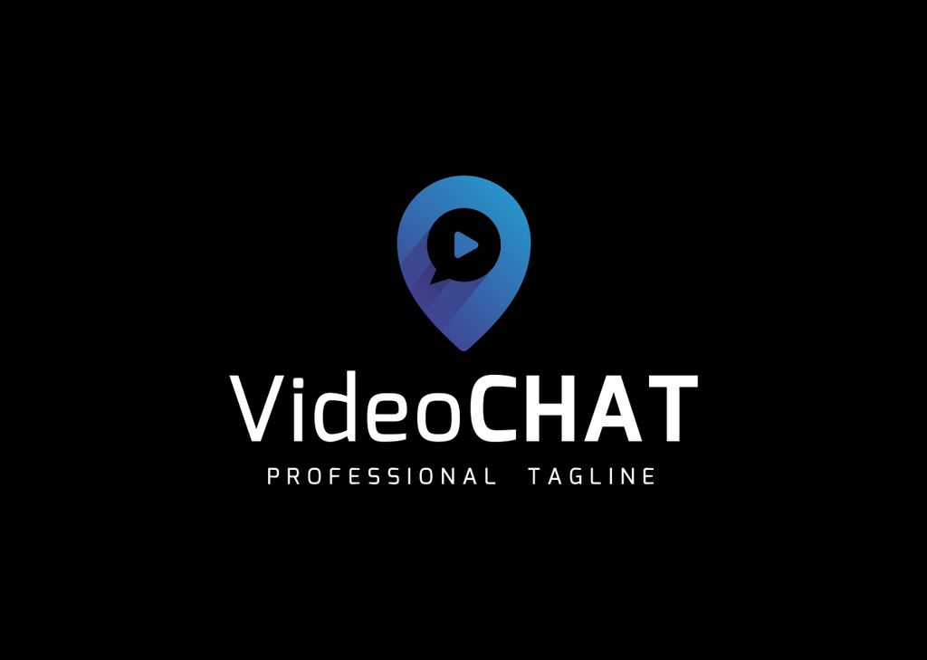 Download Шаблон логотипа "Video Chat - Logo Template" / Video Chat - Logo Template - Шаблон логотипа на тему графика 