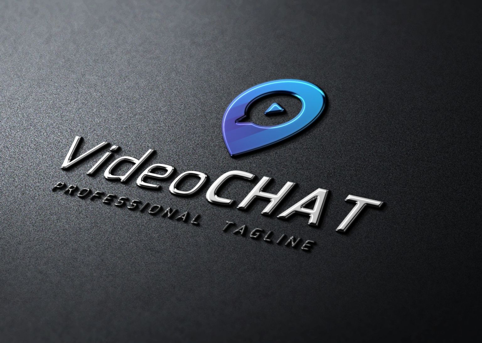 Download Шаблон логотипа "Video Chat - Logo Template" / Video Chat - Logo Template - Шаблон логотипа на тему графика 