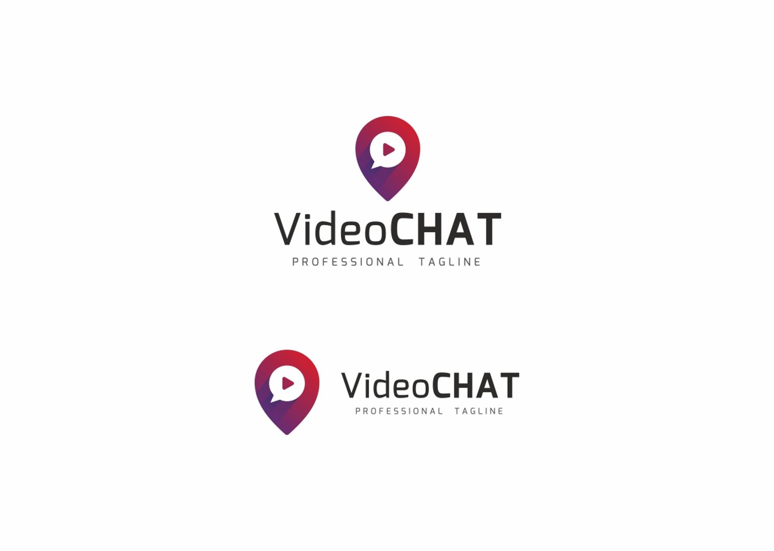 Download Шаблон логотипа "Video Chat - Logo Template" / Video Chat - Logo Template - Шаблон логотипа на тему графика 