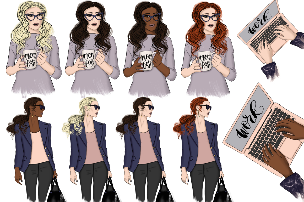 Download Иллюстрация "Mom Boss Clipart & Patterns - Illustration" / Mom Boss Clipart & Patterns - Illustration - Иллюстрация на тему графика seamless patterns planner stickers girl clipart fashion boss mom illustration flowers businesswoman lettering blog superwoman mothers texture invitation work site