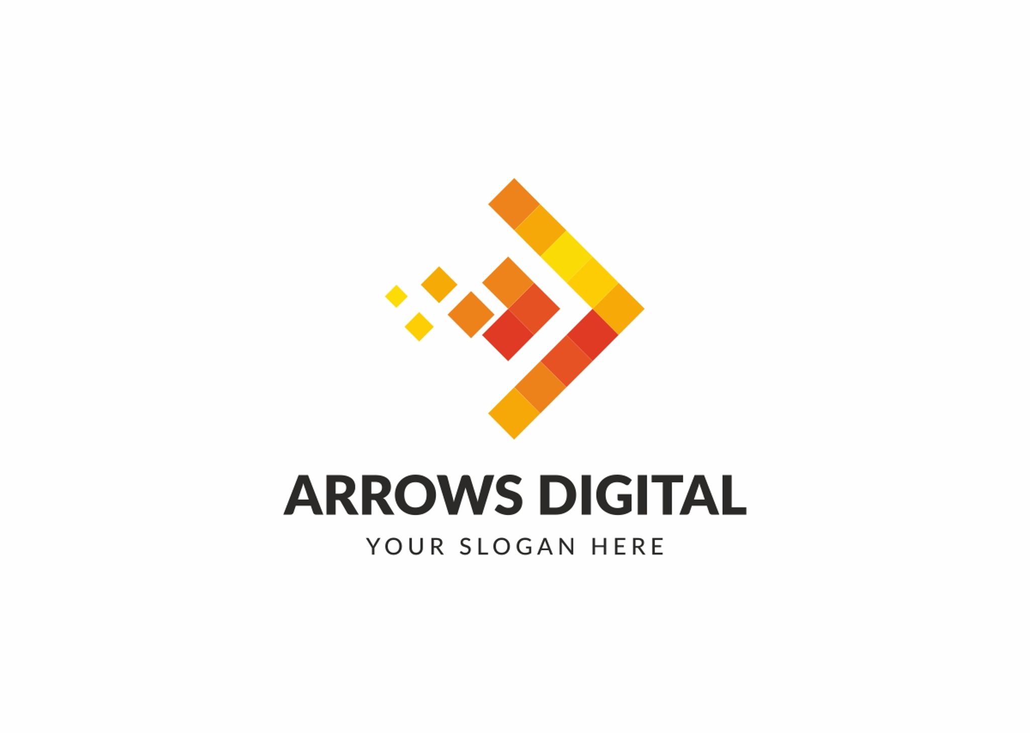 Download Шаблон логотипа "Arrows Digital - Logo Template" / Arrows Digital - Logo Template - Шаблон логотипа на тему графика advance agressive arrow bike car communication computer deliver dolphin double economy forward front future high leading modern music next racing