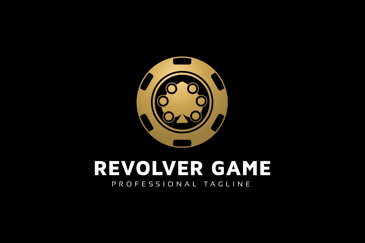 Download Шаблон логотипа "Casino Revolver Game Logo Template" / Casino Revolver Game Logo Template - Шаблон логотипа на тему графика card cards casino easy flat gambling las vegas luck modern money poker professional simple spade spades token