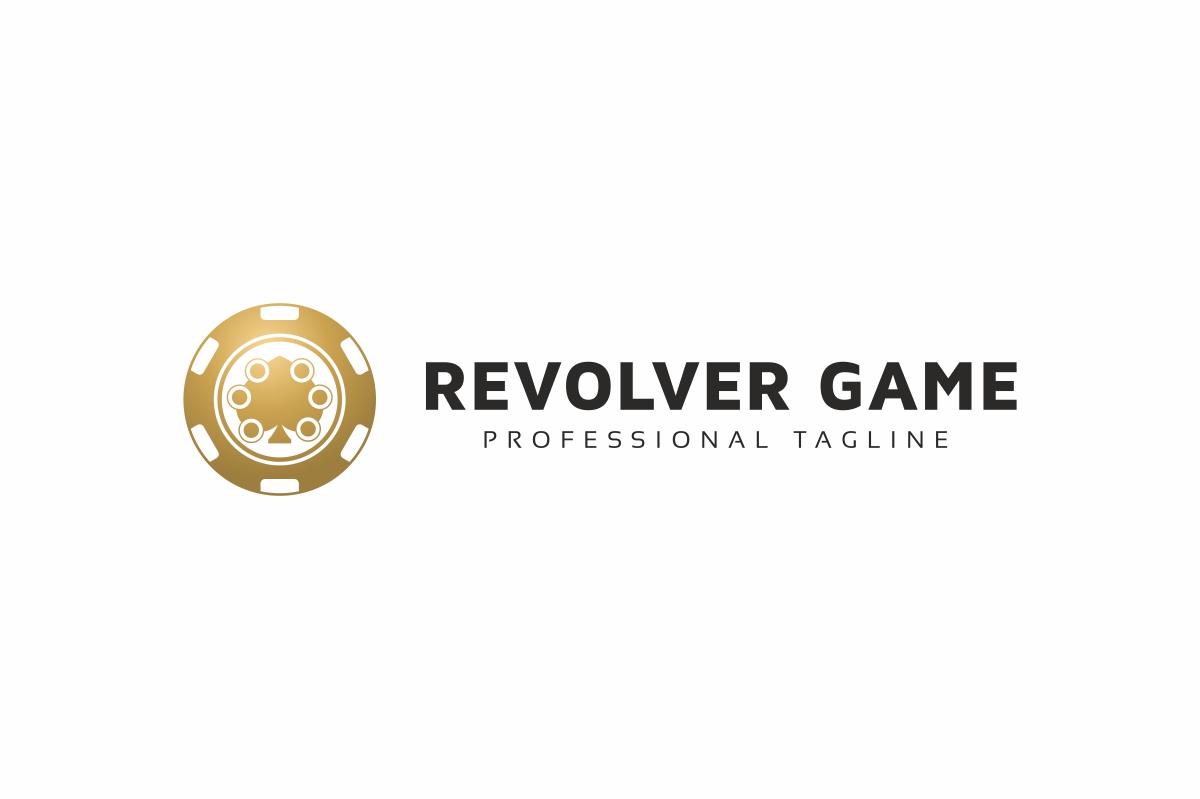 Download Шаблон логотипа "Casino Revolver Game Logo Template" / Casino Revolver Game Logo Template - Шаблон логотипа на тему графика card cards casino easy flat gambling las vegas luck modern money poker professional simple spade spades token