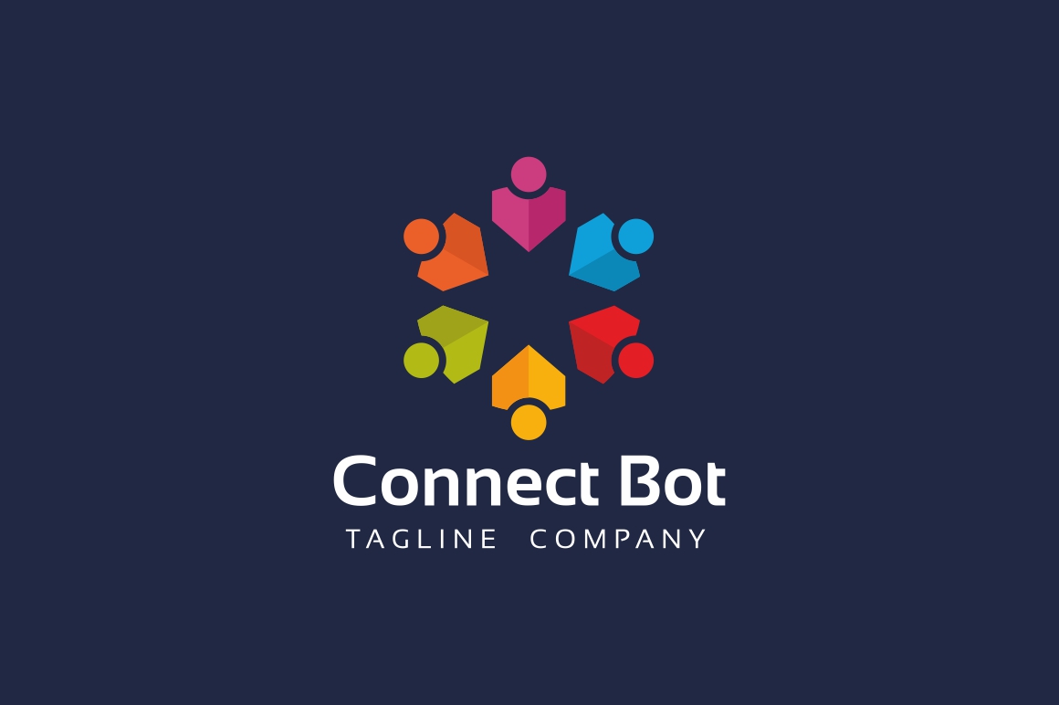 Download Шаблон логотипа "Connection Human - Logo Template" / Connection Human - Logo Template - Шаблон логотипа на тему графика association brand business club company corporate creative design designer elegant emblem fashion human logo logotype network party people print product