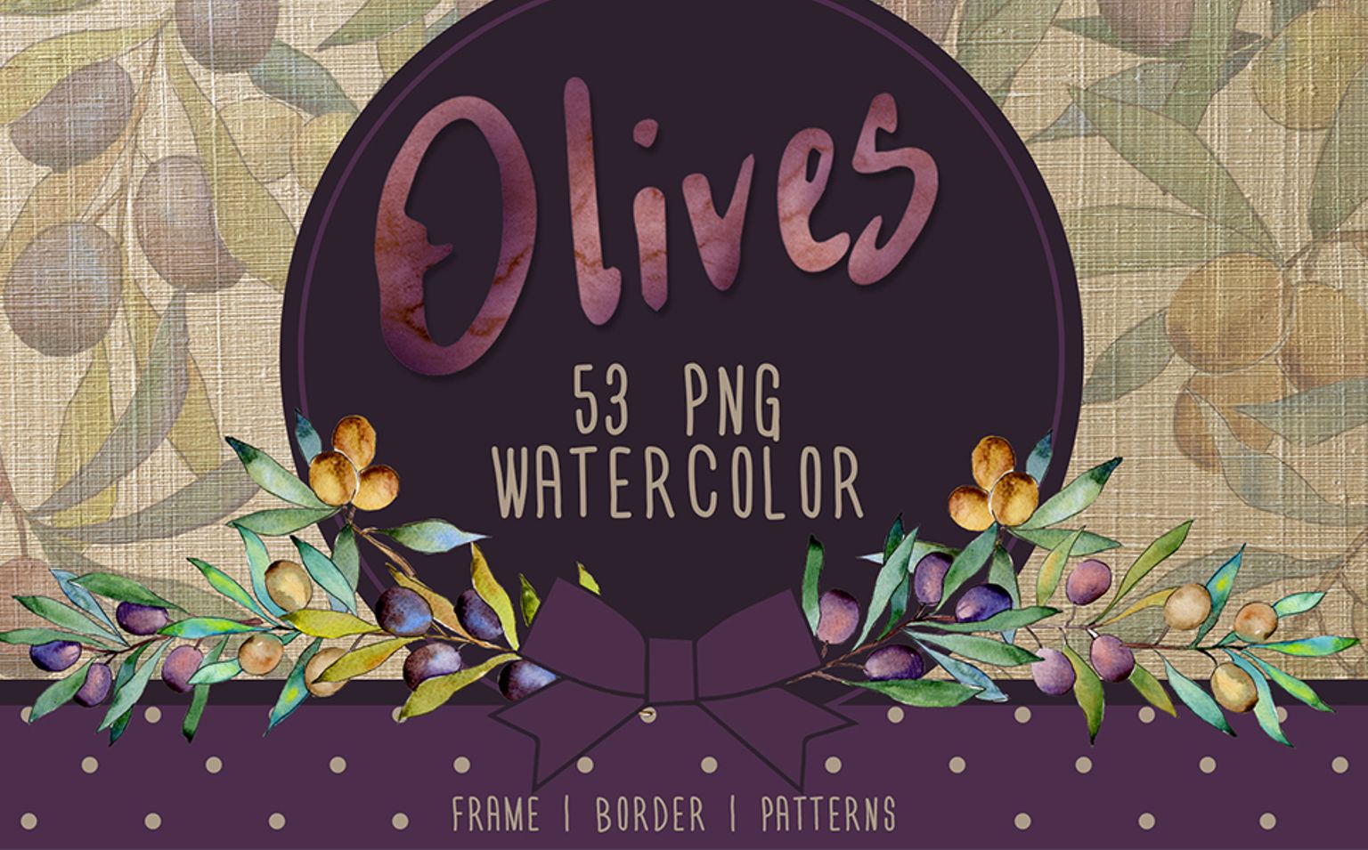 Download Бандл акварельных иллюстраций оливкового дерева / Olive Tree PNG Watercolor - - Illustration - Иллюстрация на тему графика watercolor illustration olives drawing background textile colorful fashion hand drawn vintage paint leaf plant forest seasonal deciduous foliage leaves tree