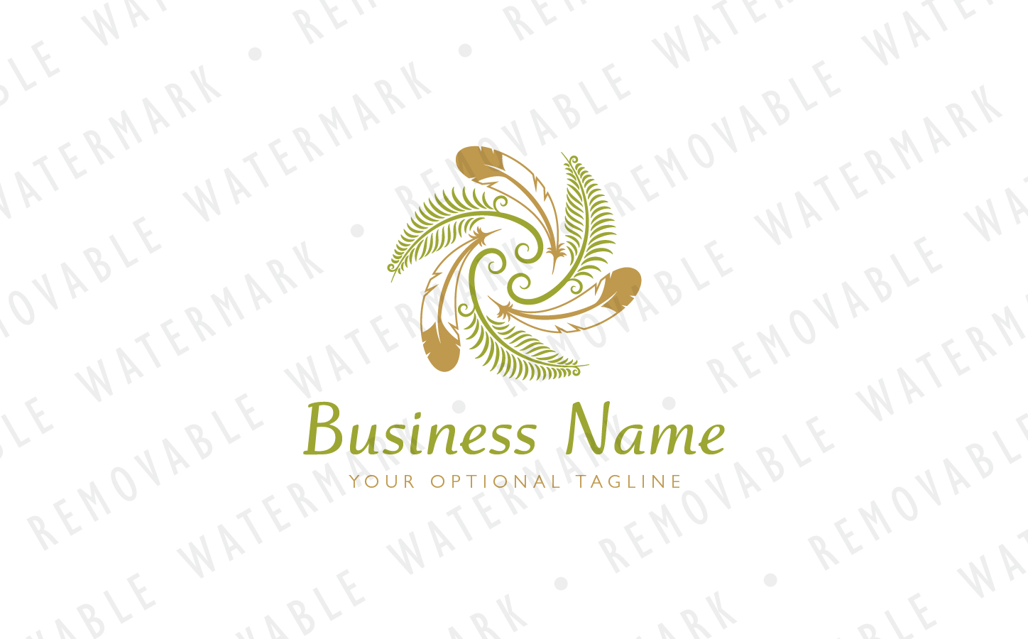 Download Шаблон логотипа "Circle of Fern & Feathers - Logo Template" / Circle of Fern & Feathers - Logo Template - Шаблон логотипа на тему графика fern feather nature sky earth indian native magic circle leaf sprout growth dream spiral vortex eagle spirit logo design template