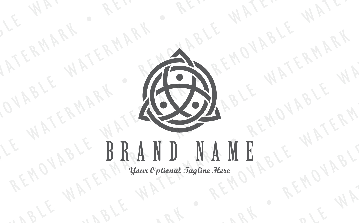 Download Шаблон логотипа "Triquetra Trinity Knot - Logo Template" / Triquetra Trinity Knot - Logo Template - Шаблон логотипа на тему графика circle beauty transformation abstract connection harmony magic balance synergy bond knot alchemy triquetra trinity logo design template spa celtic geometry