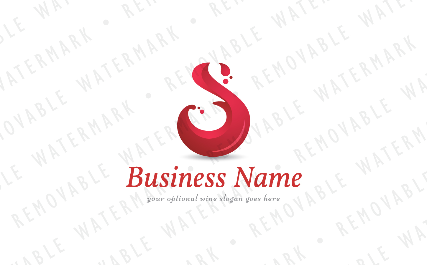 Download Шаблон логотипа "S Wine Splash - Logo Template" / S Wine Splash - Logo Template - Шаблон логотипа на тему графика wine water liquid fluid splash wave restaurant spa letter s creative droplet energy flow stream winery logo design template blood