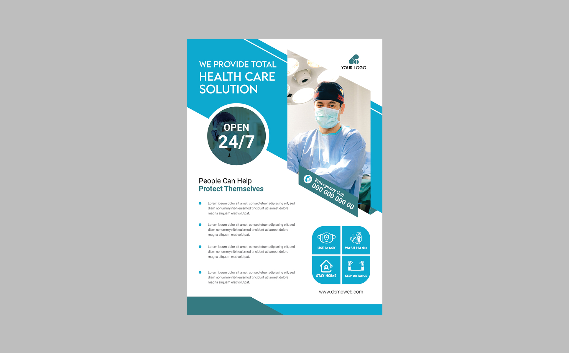 Download Фирменный стиль "Medical Flyer - Corporate Identity Template" / Medical Flyer - Corporate Identity Template - Фирменный стиль на тему графика corona,medical,vector,virus,background,flu,design,poster,banner,template,flyer,graphic,layout,mockup,covid19,advertising