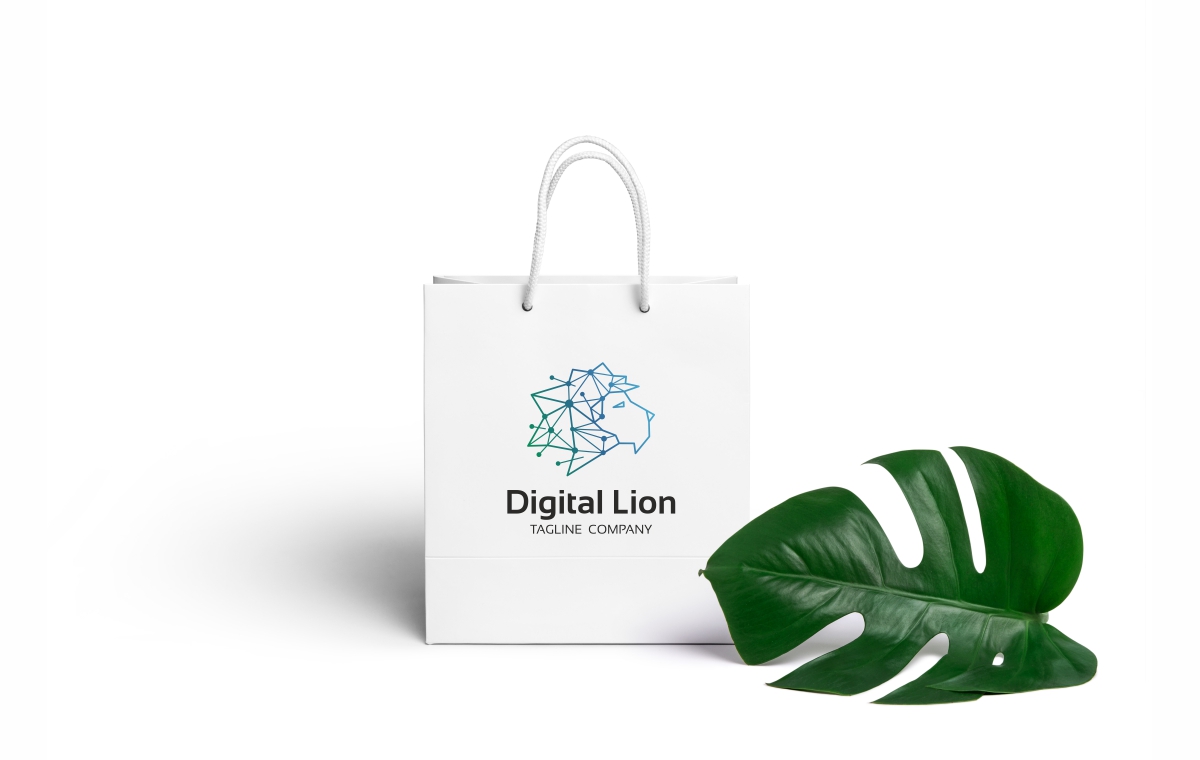 Download Шаблон логотипа "Digital Lion - Logo Template" / Digital Lion - Logo Template - Шаблон логотипа на тему графика lion logo head illustration digital abstract animal icon design symbol creative colorful king wild graphic geometric power strength mascot corporate