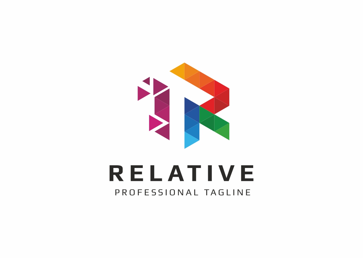 Download Шаблон логотипа "Relative - R Letter Logo Template" / Relative - R Letter Logo Template - Шаблон логотипа на тему графика r logo letter design icon business abstract polygon modern alphabet vector template colorful symbol element creative font company corporate identity