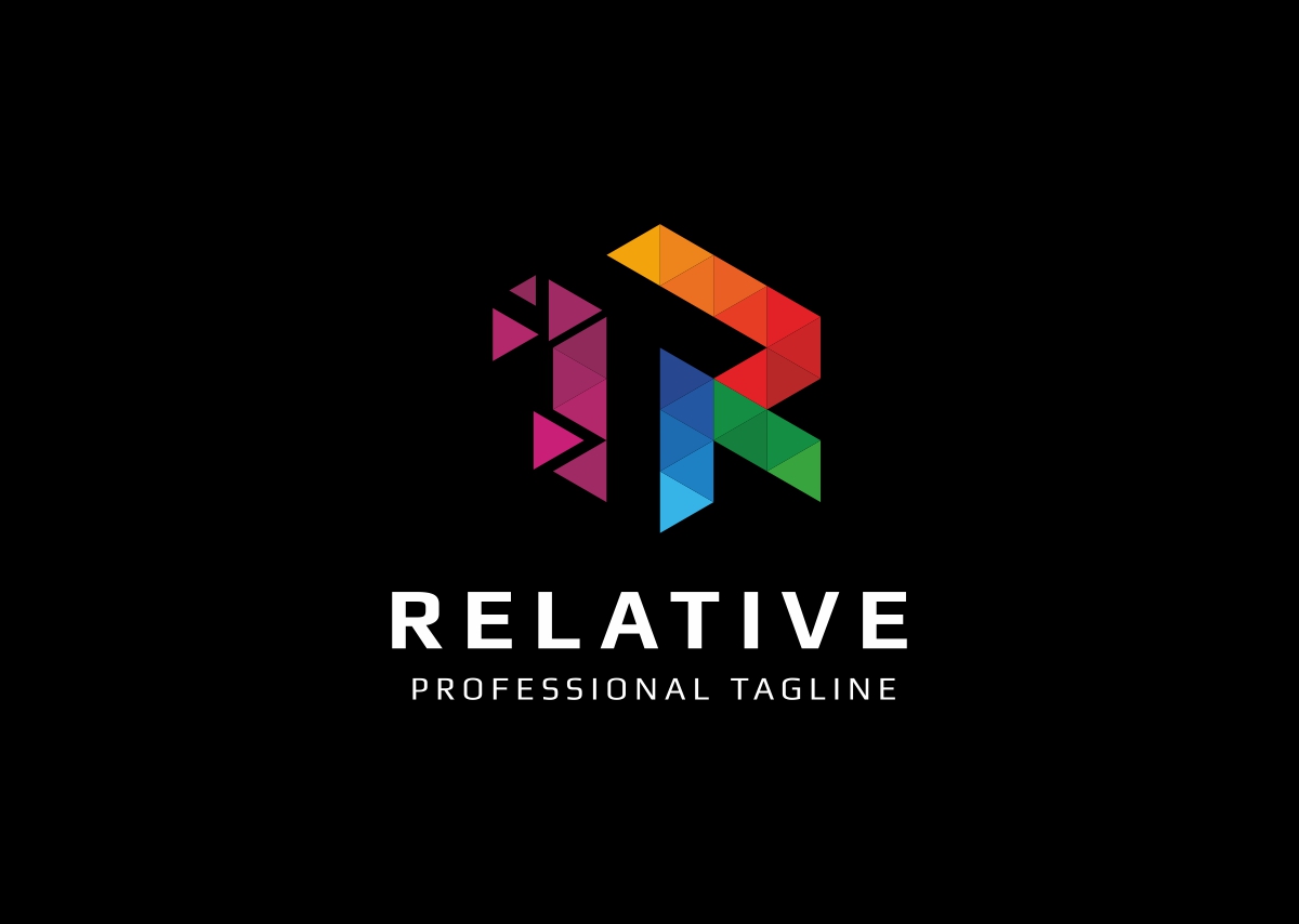Download Шаблон логотипа "Relative - R Letter Logo Template" / Relative - R Letter Logo Template - Шаблон логотипа на тему графика r logo letter design icon business abstract polygon modern alphabet vector template colorful symbol element creative font company corporate identity